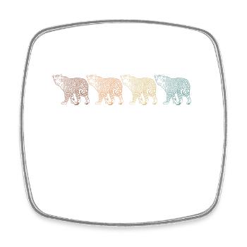 Léopard Grand Chat Prédateur Afrique - Magnet carré - blanc - Devant