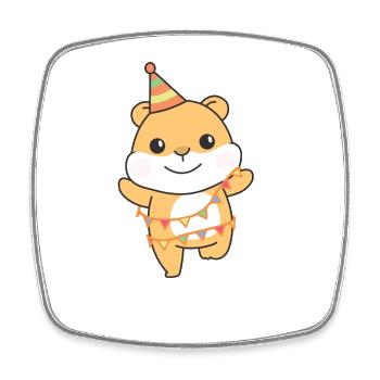 Hamsters pour un anniversaire pour les enfants un cadeau - Magnet carré - blanc - Devant