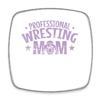 Professional Wrestling Mom Show Fight - Square fridge magnet - white - Front