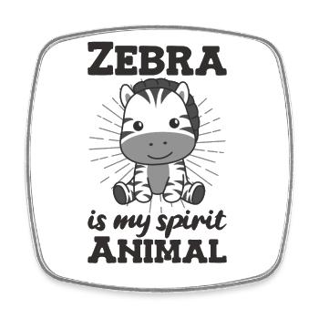 Zebra is my spirit animal - süßes Zebra - Viereckiger Kühlschrankmagnet - Weiß - Vorne