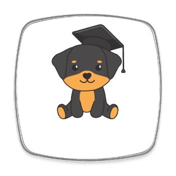 Kids Kindergarten nailed it Rottweiler Graduation - Viereckiger Kühlschrankmagnet - Weiß - Vorne