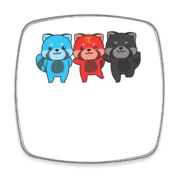 Polyamory Flag Gay Pride LGBTQ Roter Panda - Viereckiger Kühlschrankmagnet - Weiß - Vorne