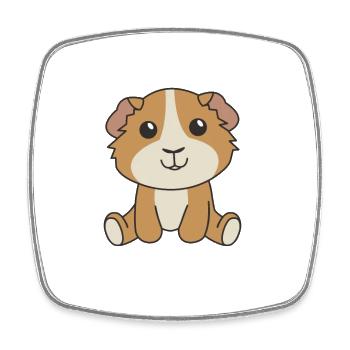guinea pig cute animals for kids manga - Square fridge magnet - white - Front