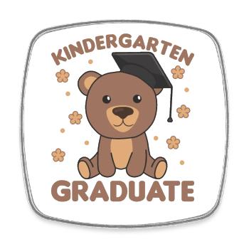 Kids Kindergarten graduate Bär Graduation - Viereckiger Kühlschrankmagnet - Weiß - Vorne
