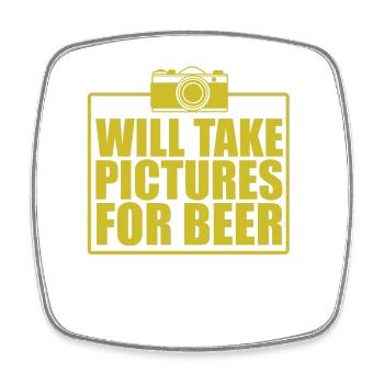 Prendra des photos pour Beer Photographer - Magnet carré - blanc - Devant