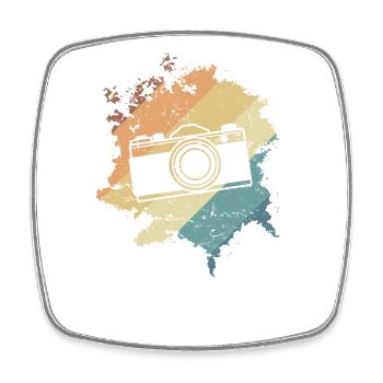 Fotoapparat Studio Fotograf Kamera - Viereckiger Kühlschrankmagnet - Weiß - Vorne