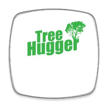 Tree Hugger Nature Forests Leaves - Square fridge magnet - white - Front