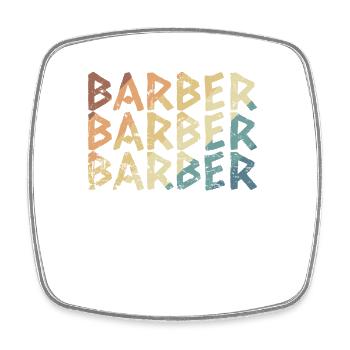 Barber Friseur Beruf Haare Haarschnitt - Viereckiger Kühlschrankmagnet - Weiß - Vorne