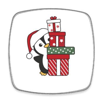 Pinguin Weihnachten Geschenk Winter Tiere Pinguin - Viereckiger Kühlschrankmagnet - Weiß - Vorne