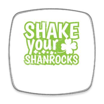 Secouez votre Shanrocks Saint-Patrick - Magnet carré - blanc - Devant