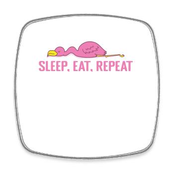 Sleep, Eat, Repeat Pajamas Pajamas - Square fridge magnet - white - Front