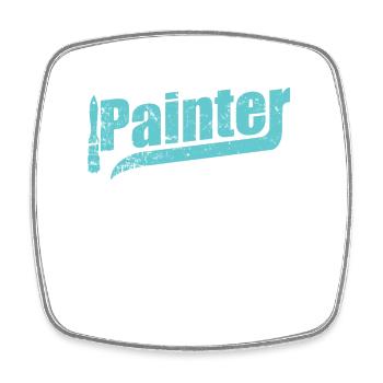 Painter Lackierer Beruf - Viereckiger Kühlschrankmagnet - Weiß - Vorne