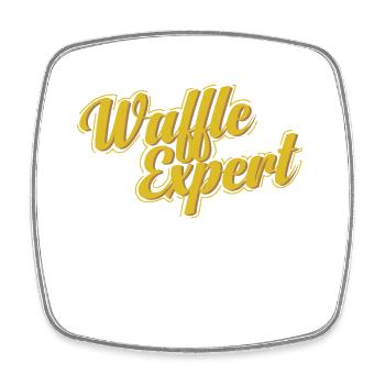 Waffles Expert Teig Gebäck Snack - Viereckiger Kühlschrankmagnet - Weiß - Vorne