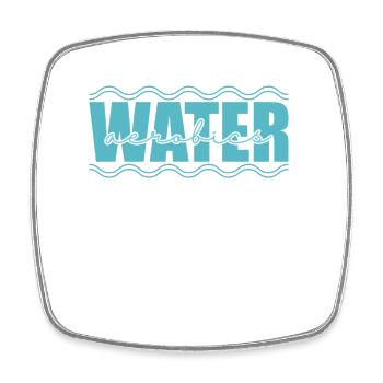 Water Aerobics Sport Gesundheit - Viereckiger Kühlschrankmagnet - Weiß - Vorne