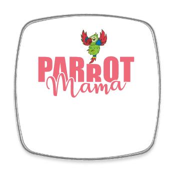 Parrot Mama Tier Vogel Sprechen - Viereckiger Kühlschrankmagnet - Weiß - Vorne