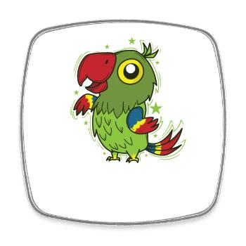 Parrot Dancing Bird Talking Animal - Square fridge magnet - white - Front