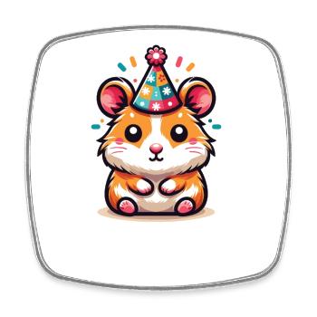 Hamsters for children's birthday a gift - Square fridge magnet - white - Front