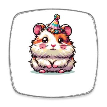 Hamsters pour l’anniversaire des enfants un cadeau - Magnet carré - blanc - Devant