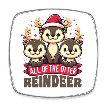 All of the otter reindeer süße weichnachts Otter - Viereckiger Kühlschrankmagnet - Weiß - Vorne