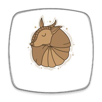 Armadillo mammal America desert - Square fridge magnet - white - Front