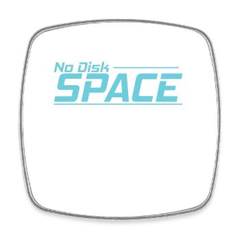 Pas de module de mémoire rétro d'espace disque - Magnet carré - blanc - Devant