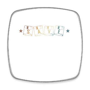 Save Disk Retro Storage Module Disk - Square fridge magnet - white - Front