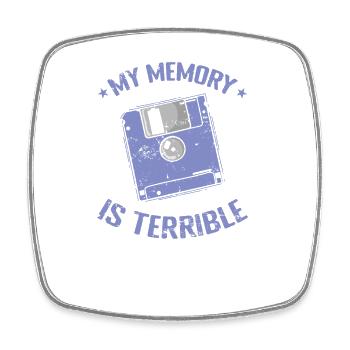 My Memory is Terrible Diskette Speichermodul - Viereckiger Kühlschrankmagnet - Weiß - Vorne