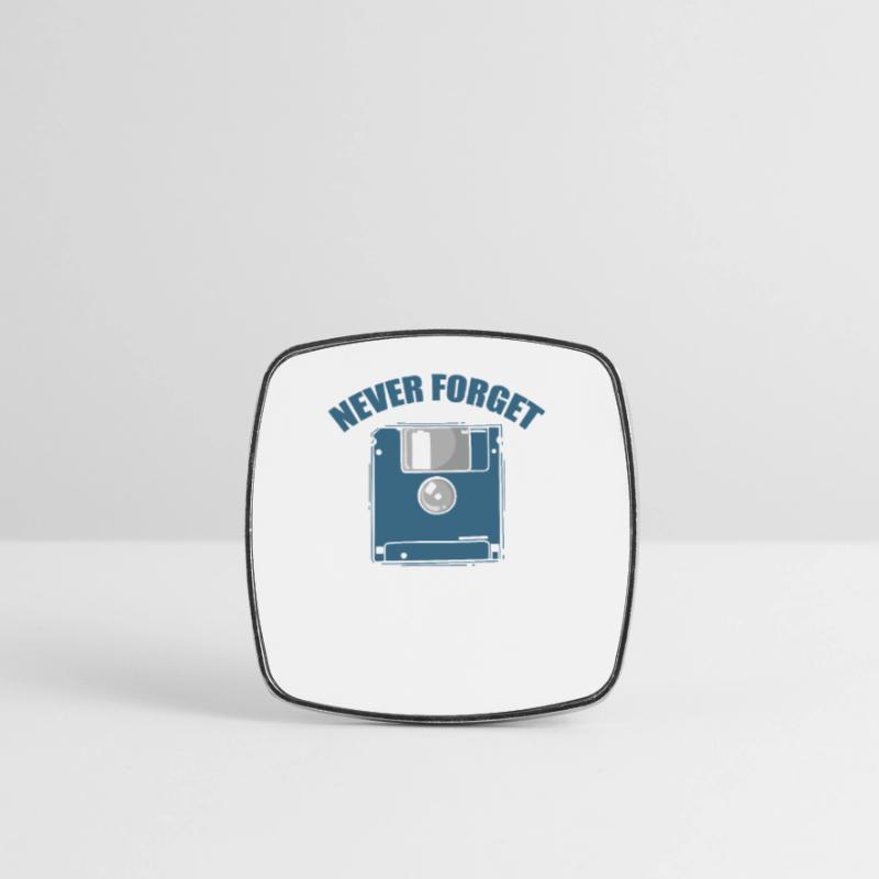 Never Forget Floppy Disk Retro Memory Module Square fridge magnet