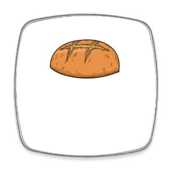 Bread, connoisseurs, bakers, baked goods - Square fridge magnet - white - Front