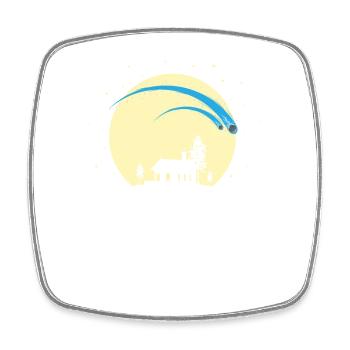 Shooting stars in the night sky - Square fridge magnet - white - Front