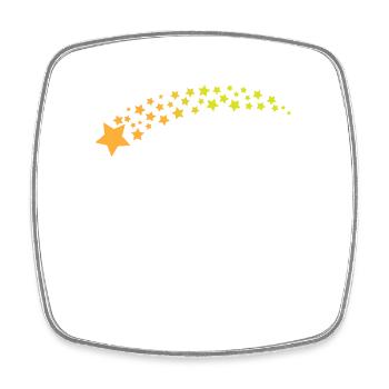 Night sky with lots of stars - Square fridge magnet - white - Front