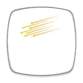 Shooting Star, Tail, Space - Square fridge magnet - white - Front