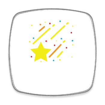 Star, Night Sky, Earth - Square fridge magnet - white - Front