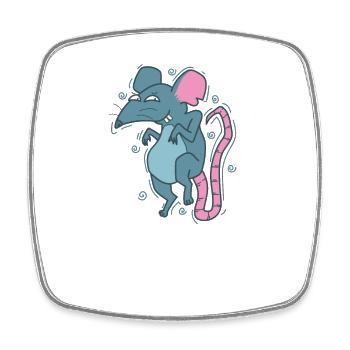 small rat pet rodent - Square fridge magnet - white - Front