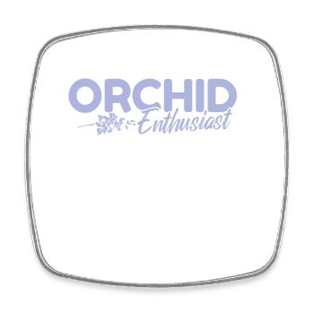 Orchidée Enthousiaste Plante Fleur - Magnet carré - blanc - Devant