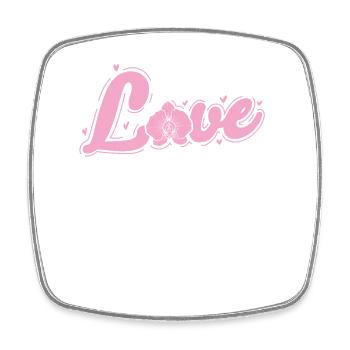 Love Flower Orchid Flower Plant - Square fridge magnet - white - Front