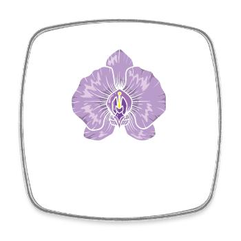 Orchid Blossom Plant - Square fridge magnet - white - Front