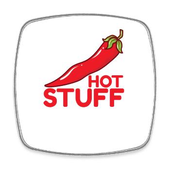 Hot Stuff Chili Spice Scoville - Square fridge magnet - white - Front