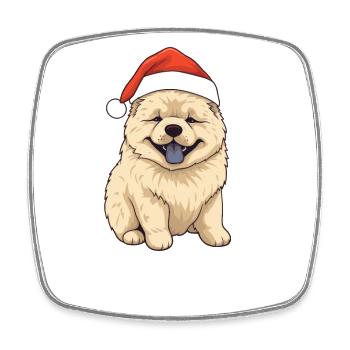 Chow Chow Christmas Winter Animals Dogs - Square fridge magnet - white - Front