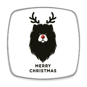Chow Chow Christmas Winter Animals Dogs - Square fridge magnet - white - Front