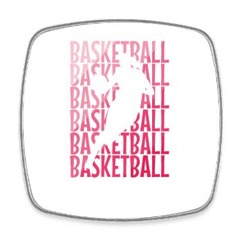 Basketball Frauen Mädchen Sport - Viereckiger Kühlschrankmagnet - Weiß - Vorne