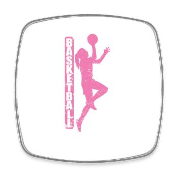 Women's Basketball Girls Team Sports - Square fridge magnet - white - Front