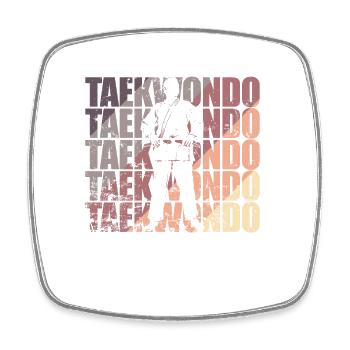 Taekwondo Training Martial Arts - Square fridge magnet - white - Front