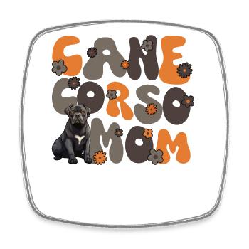Cane Corso Groovy Cane Corso Maman - Magnet carré - blanc - Devant
