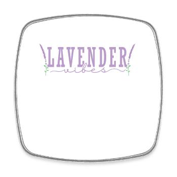 Lavender Vibes Plant Garden Fragrance - Square fridge magnet - white - Front