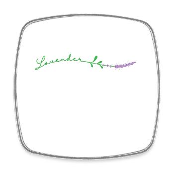 Lavender Garden Plant Environment - Square fridge magnet - white - Front