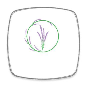 Lavender Circle Plant Garden Fragrance - Square fridge magnet - white - Front