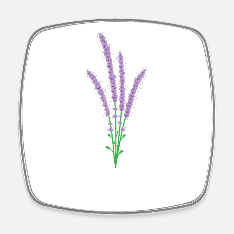 belle plante de lavande à fleurs - Magnet carré - blanc