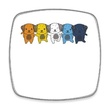 Aroace Flag Pride LGBTQ Cute Dalmatian - Square fridge magnet - white - Front