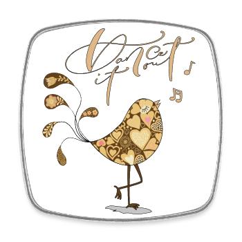 dance it out - Viereckiger Kühlschrankmagnet - Weiß - Vorne